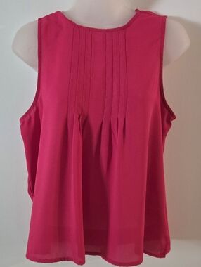 Vintage Simply Styled By Sears Sleeveless Top Pink Petite Medium Euc